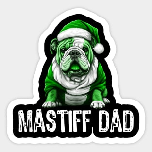 mastiff dad xmas gift Sticker